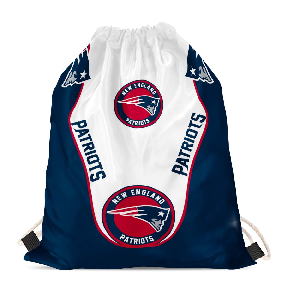 New England Patriots Drawstring Backpack sack / Gym bag 18" x 14" 001